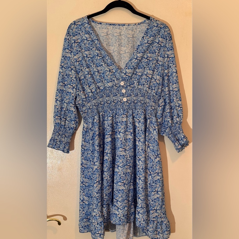 Blue flowery dress